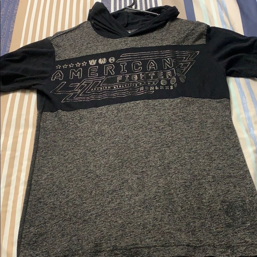 Hooded American fighter shirt